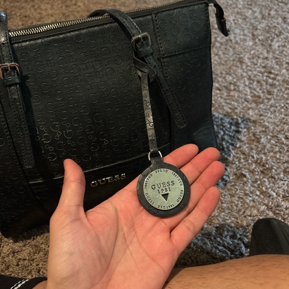 Guess Black Embossed Shoulder Bag - Picture 6 of 6